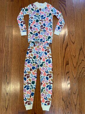 Hanna Andersson Fruit Floral Cotton Matching Long Pajama Set | Cream Multi | 5T